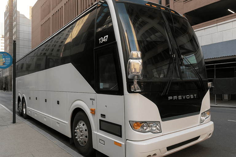 a Charter Bus Rental Fort Lee coach bus