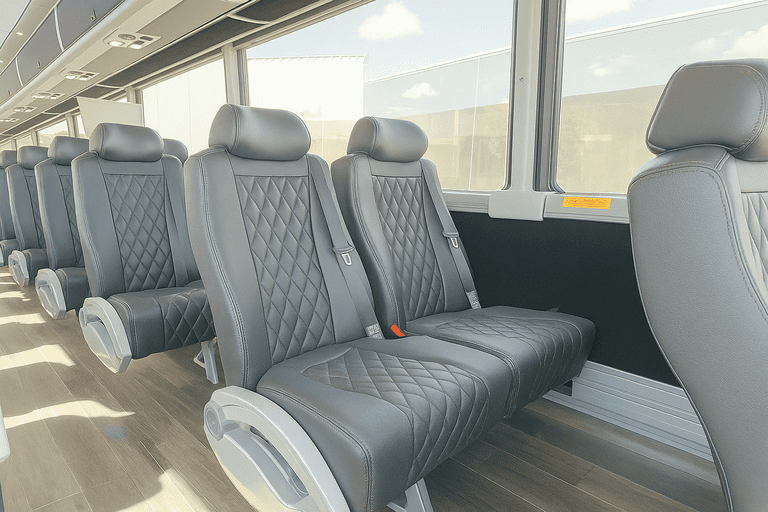 interior of Charter Bus Rental Fort Lee charter bus